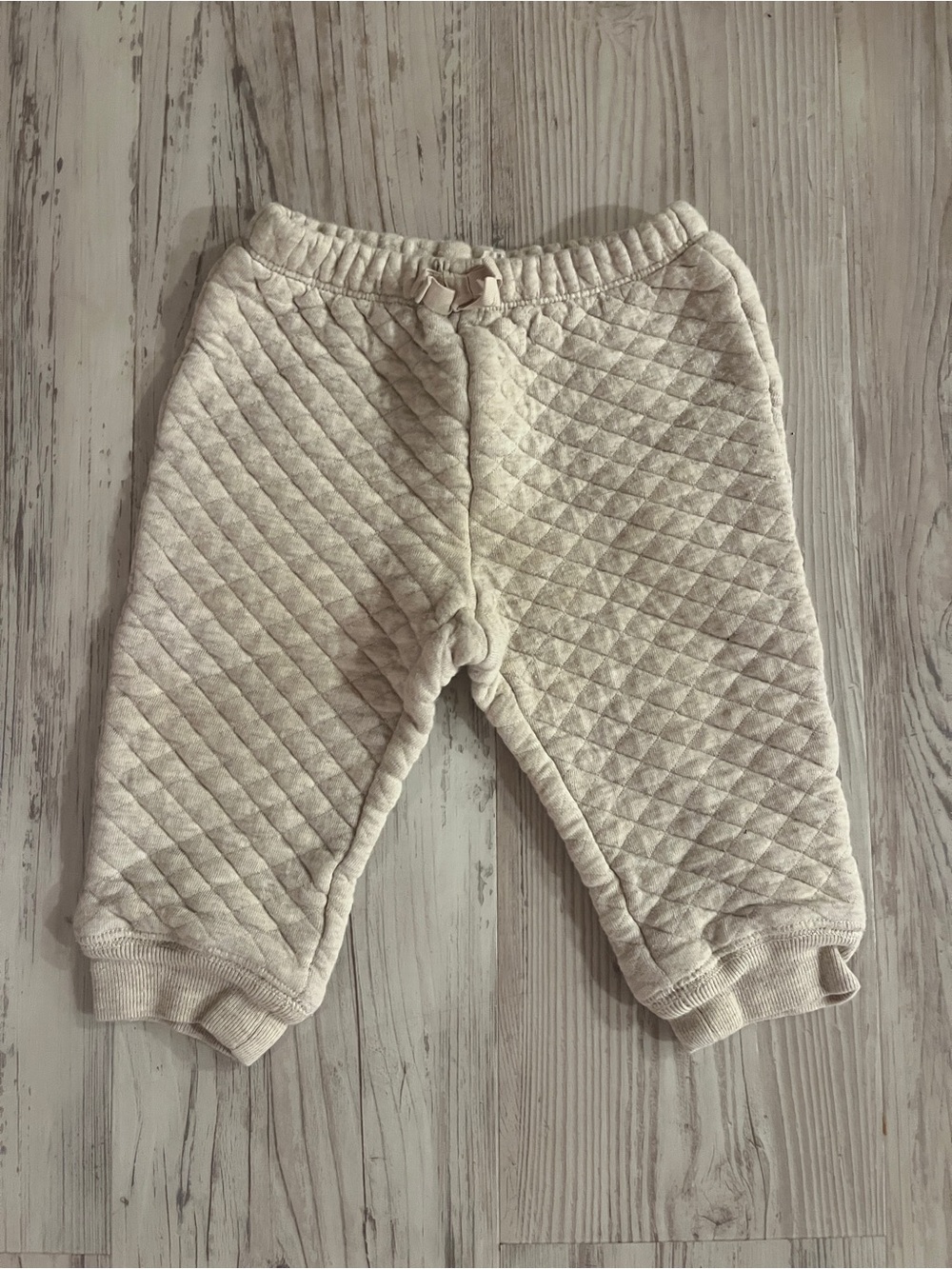 Baby Gap Quilted Cream Unisex Baby Pants Size 12-18M